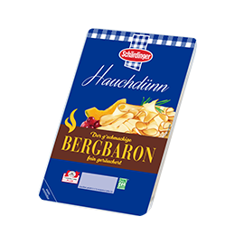 Das Bild zeigt den Schärdinger Bergbaron in hauchdünnen Scheiben 