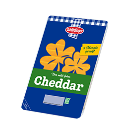 Das Bild zeigt den Schärdinger Cheddar in Scheiben
