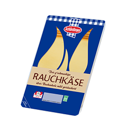 Das Bild zeigt den Schärdinger Rauchkäse in Scheiben