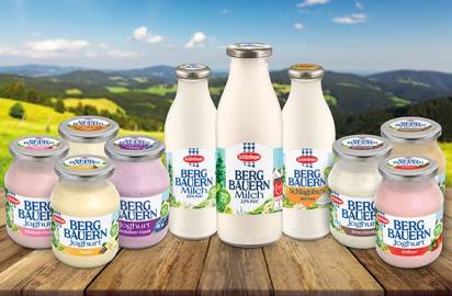 Das Bild zeigt die Bergbauern Range von Schärdinger im Mehrwegglas