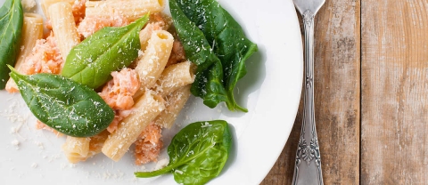 Penne mit Lachs-Sahnesauce