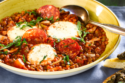 Schärdinger Mozzarella Linsen Shakshuka
