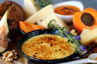 Käse-Crème Brûlée