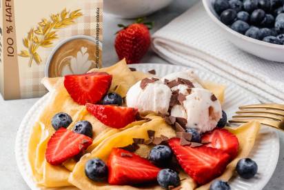 Palatschinken mit Hafereis