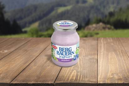 SRD Bergbauern Heidelbeer Joghurt im Glas 450g_Header