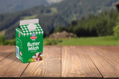 Schärdinger Buttermilch in der 0,5 Liter Packung