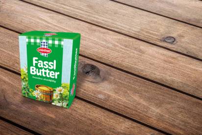 Das Bild zeit die Schärdinger Fasslbutter