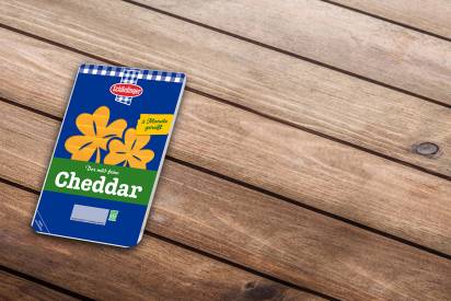 Das Bild zeigt den Schärdinger Cheddar in Scheiben