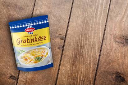 Das Bild zeigt den Schärdinger Gratinkäse gerieben