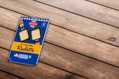 Das Bild zeigt den Schärdinger Raclettekäse in Scheiben