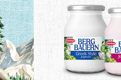 Das Bild zeigt die neuen Schärdinger Bergbauern Produkte