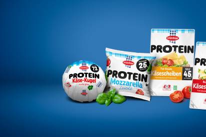 Das Bild zeigt die Schärdinger Protein Produkte