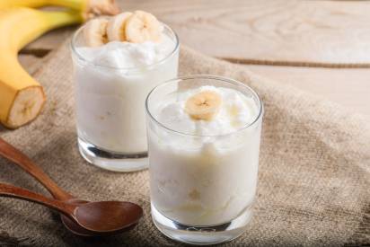 Bananentopfencreme im Glas