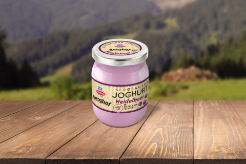 Berghof Bergbauern Heidelbeer Joghurt im Glas Header