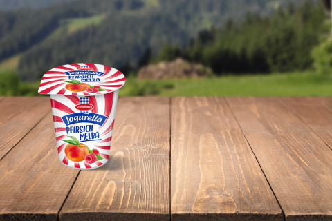 Jogurella Pfirsich Melba Fruchtjoghurt Headerbild