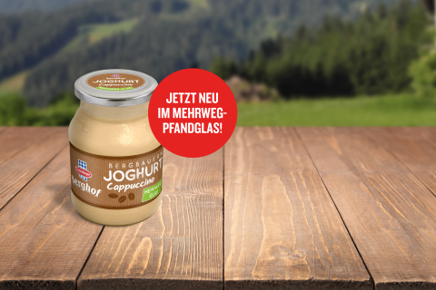 Berghof Bergbauern Cappuccino Joghurt im Glas