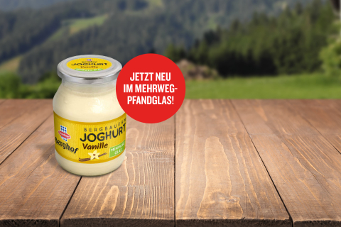 Berghof Bergbauern Vanille Joghurt im Glas