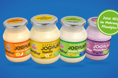 Berghof Joghurt im Mehrweg-Pfandglas