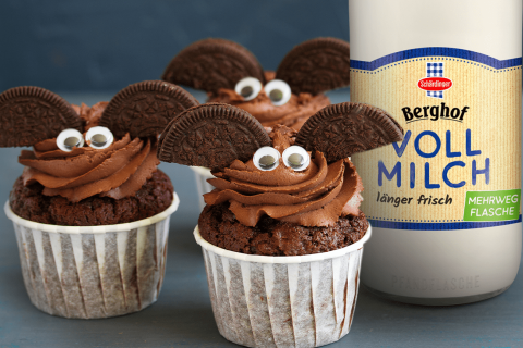 Fledermaus-Muffins für Halloween