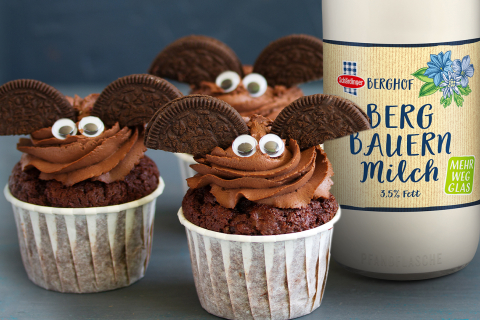 Fledermaus-Muffins für Halloween