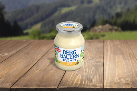 SRD Bergbauern Vanille Joghurt im Glas 450g Header