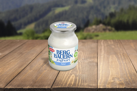 SRD Bergbauern Natur Joghurt im Glas 450g_Header