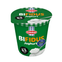 Das Bild zeigt den Schärdinger Bifidus im 150g Becher mit VKI Sticker