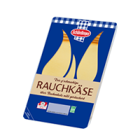 Das Bild zeigt den Schärdinger Rauchkäse in Scheiben