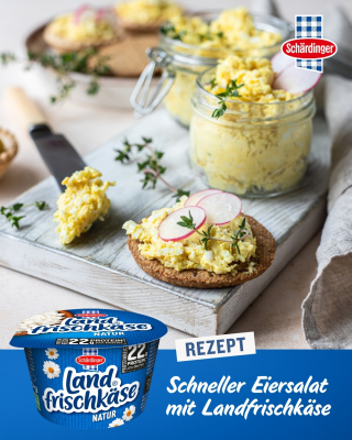 Schneller Eiersalat mit Landfrischkäse