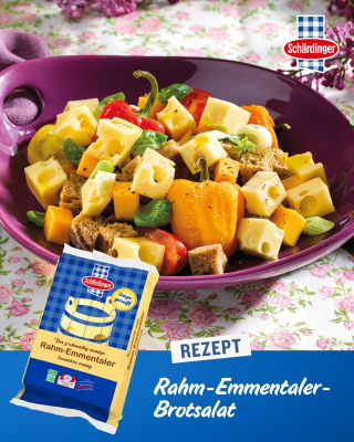 Fruchtiger Emmentaler-Brotsalat
