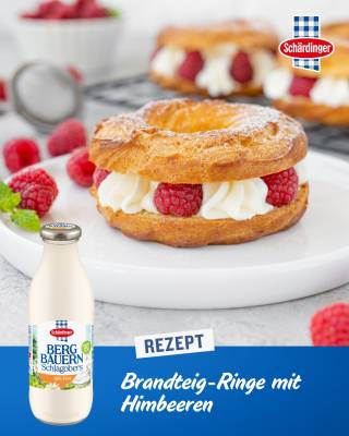 Rezept І Brandteig-Ringe mit Himbeeren