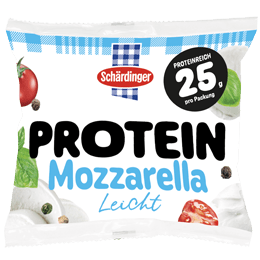 Das Bild zeigt die Schärdinger Protein Mozzarella